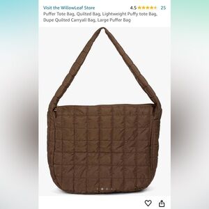 Carryall puffer tote bag